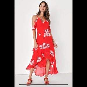 Lulu’s Floral Off the Shoulder Dress